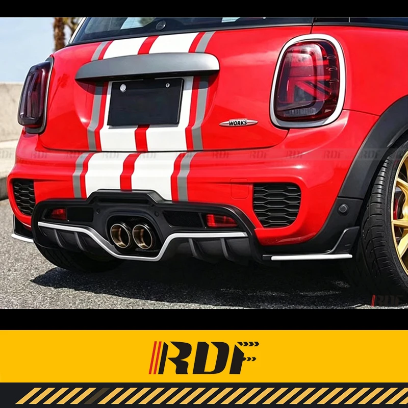 Suitable for MINI F55 F56 JCW GIOMIC Rear Lip Modify Carbon Fiber Aerodynamic Rear Diffuser Spoiler Side Splitters Wing Lip Kit