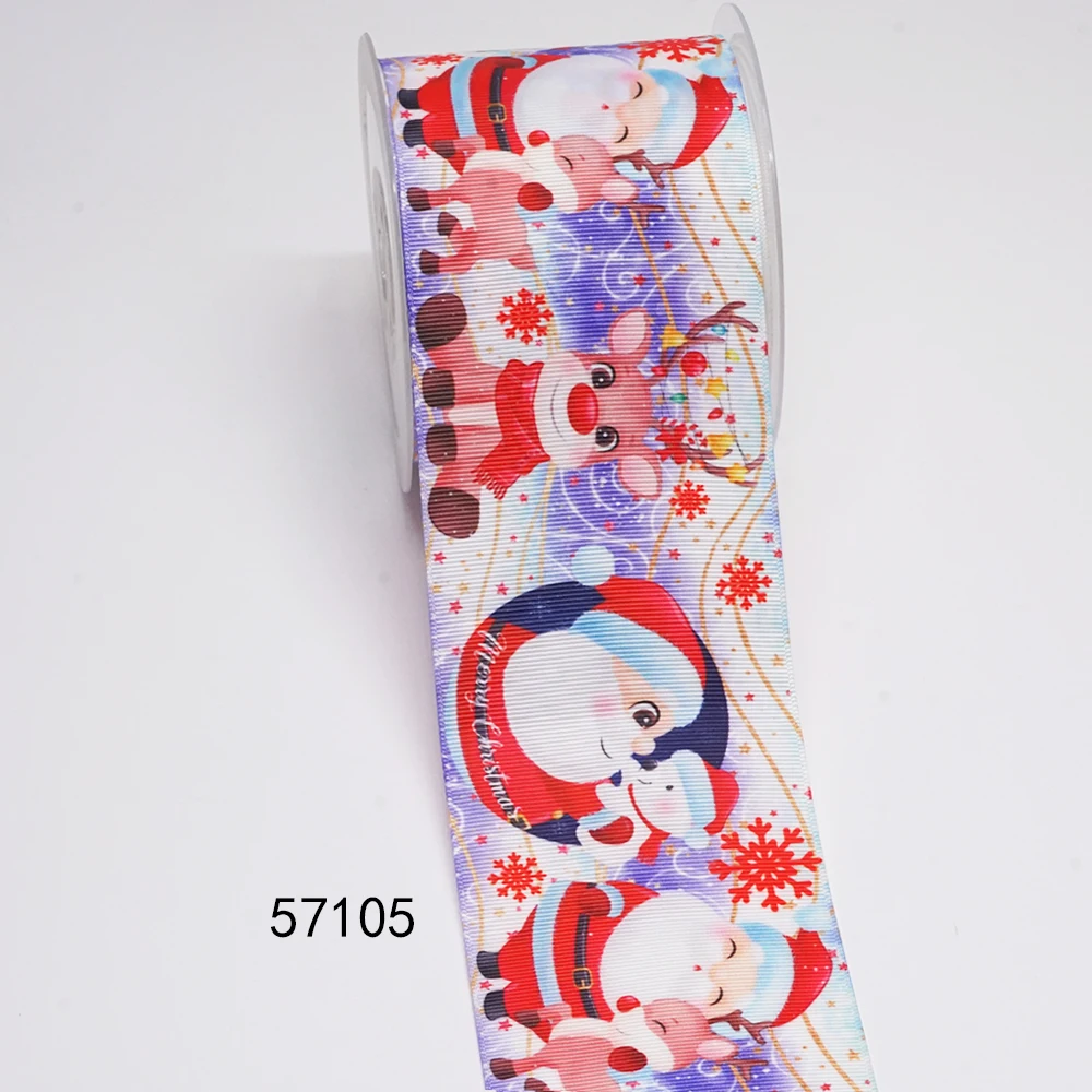 Tự Làm Hoạt Hình Giáng Sinh In Hình Grosgrain Nơ Cho Thủ Công Cung Cấp Phụ Kiện May Vá 5 Thước, Phẳng Nhựa 10 Miếng. 51171