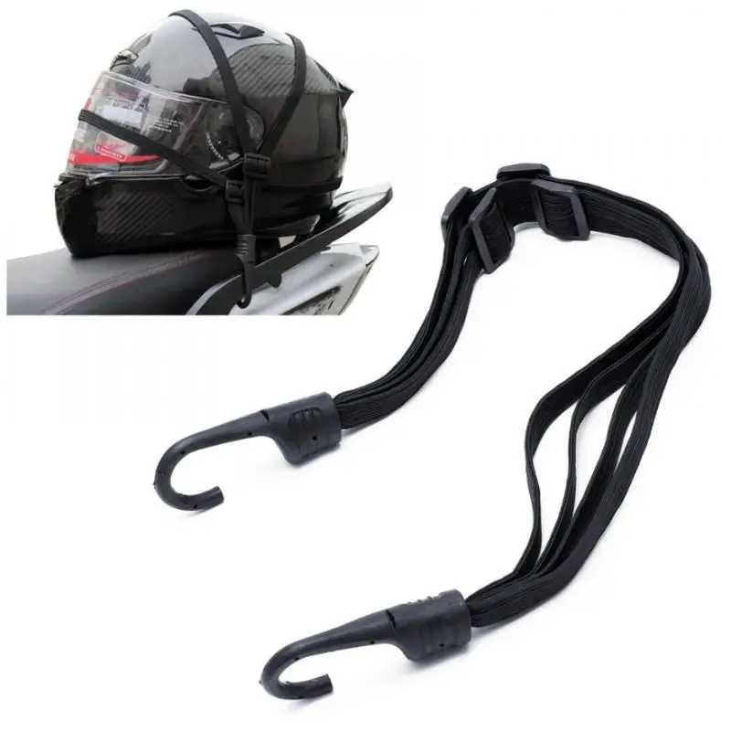 Adjustable Helmet Cargo Luggage Rope Motorbike Bungee Tie Down with 2 Heavy Duty Hook