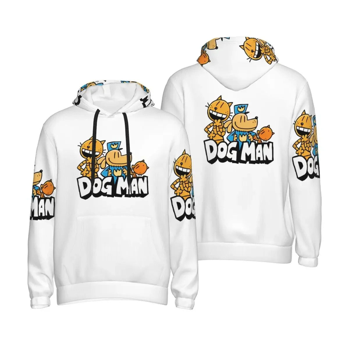 Dog Man Cat And Cute Man Hoodie Harajuku Pullover Autumn Winter Men Women Sweatshirt Long Sleeve Tops