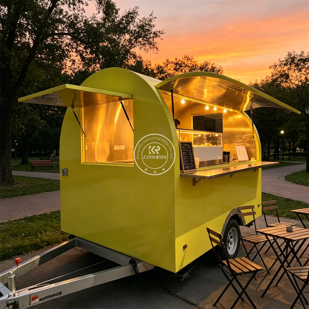 

Custom Mobile Food Trailer Street Catering Truck BBQ Sandwich Ice Cream Cart Fast Food Truck with Kitchen System