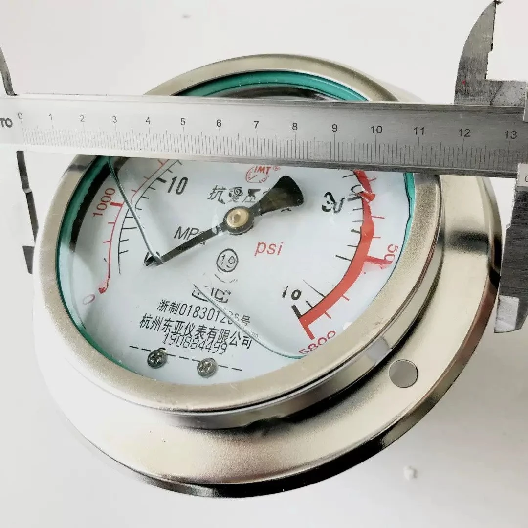 Instrument shock-resistant pressure gauge Axial shock-resistant pressure gauge High pressure cleaning sewage suction truck