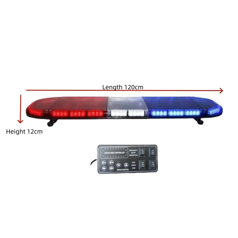120cm 88W LED Traffic Strobe Light,Emergency Vehicle Warning Light Bar Fire Ambulance Warning Lights With Controller,waterproof