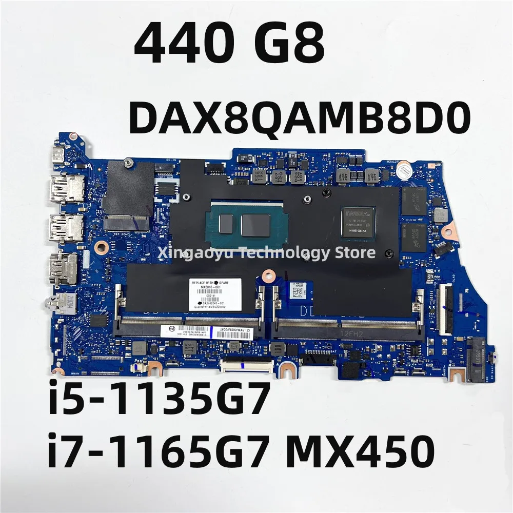 

Original For ACER 440 G8 Laptop Motherboard M42016-601 i5-1135G7 i7-1165G7 MX450 2GB DAX8QAMB8D0 100% Test OK