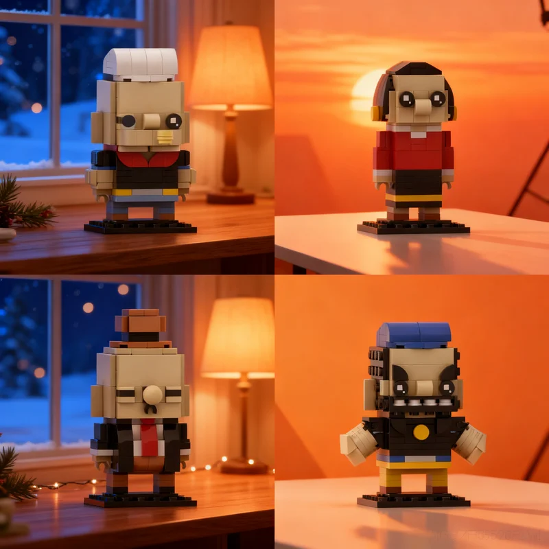 501pcs MOC "Popeye" BrickHeadz Collection Model Toy Building Blocks Architecture Christmas Gift DIY Idea Creative Education