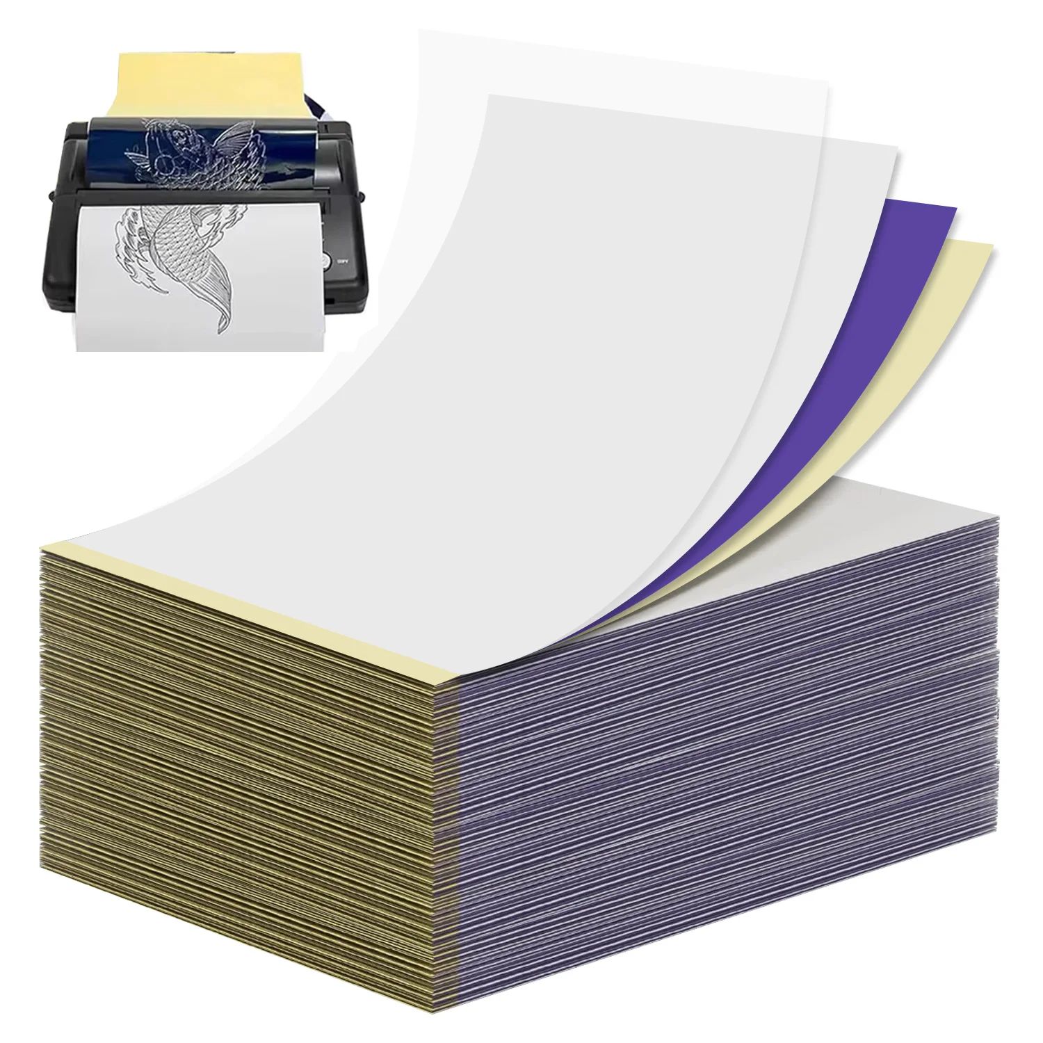 200/50/5PCS Tattoo Transfer Paper Carbon Thermal Stencil Copy Tracing Paper A4 Size Tattoo Transfer Machine Printer Paper