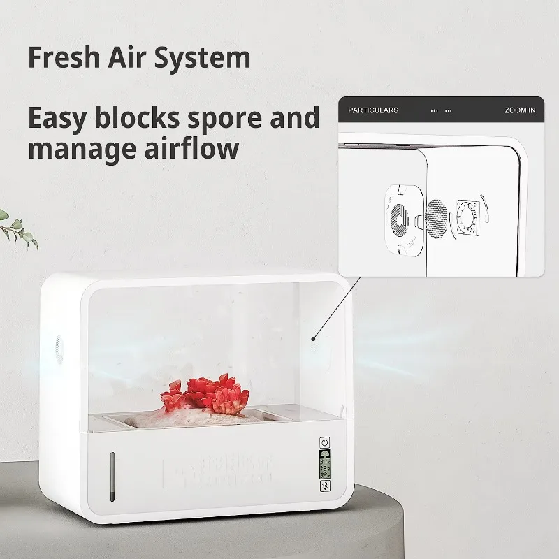 Mushroom Grow box Timing Temp. Humidity Controllable Mushroom Cultivation Kit Automatic Hydroponic Mushroom Grow Kit