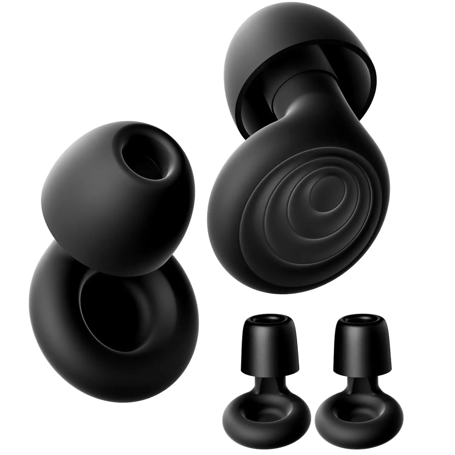 

Noise Cancelling Ear Plugs for Sleeping, Reusable Silicone Earplugs for Sleep, Focus, Travel, Work, Motorcycle, Concert, 25-33dB
