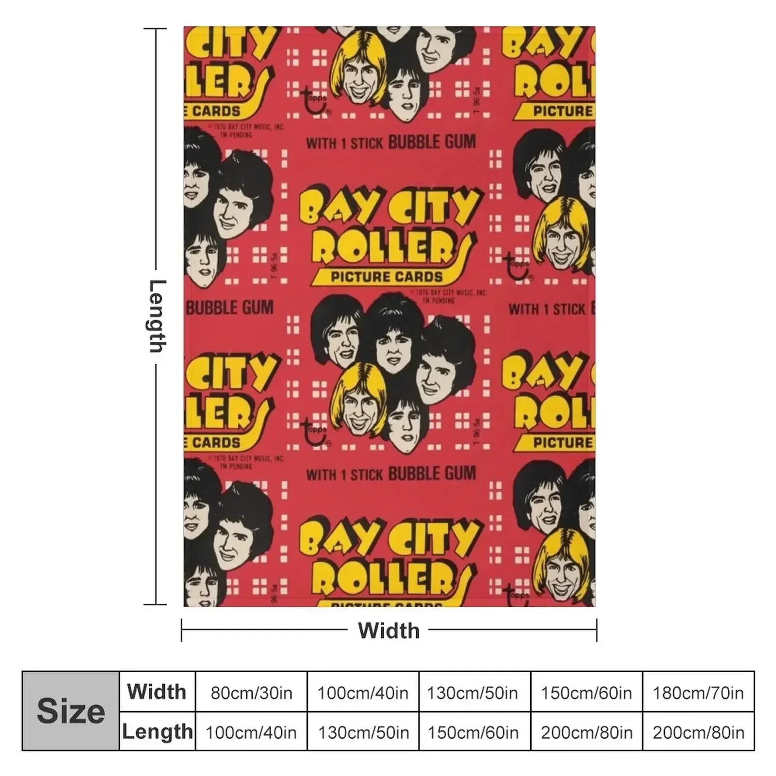 Bay City Rollers - S-A-T-U-R-D-A-Y NIGHT !! Throw Blanket couch cozy soft plush fuzzy picnic outdoor blanket