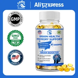 Brain Capsules with Ginkgo Biloba B6 , Memory , Focus, Intelligence, Brain Function Health
