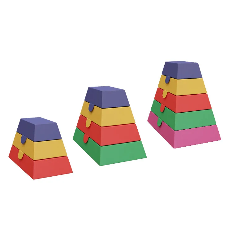 Trapezoid Three Storey Platform Jump Gymnastic Pommel Horse Gymnastics Foam Vaulting Box