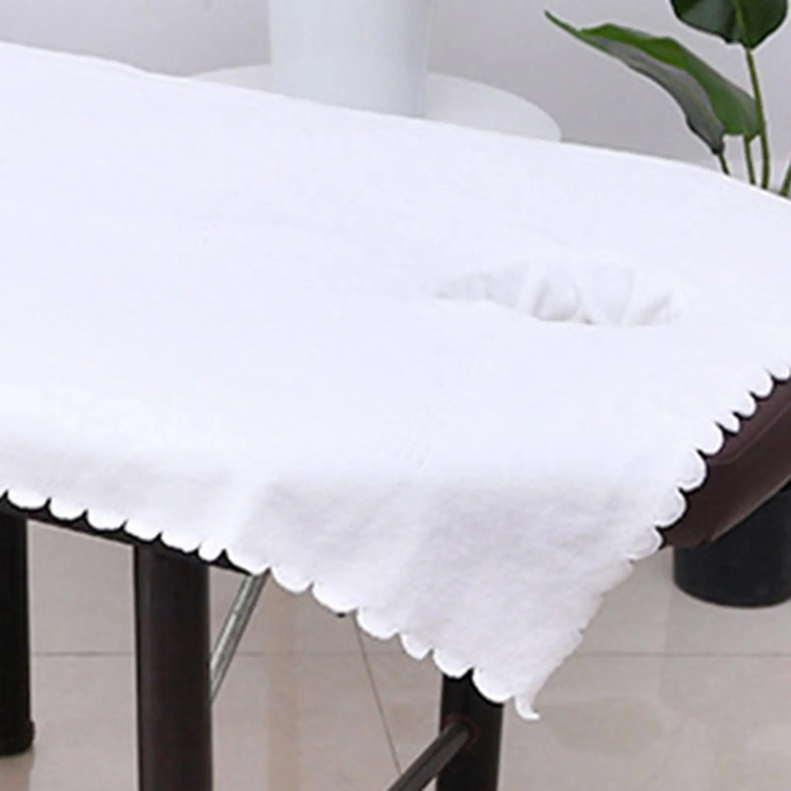 Polyester Massage Table Cover Sheet with Breathing Hole Soft Couch Bed Coverlet Washable Protector for Spa Skin Care
