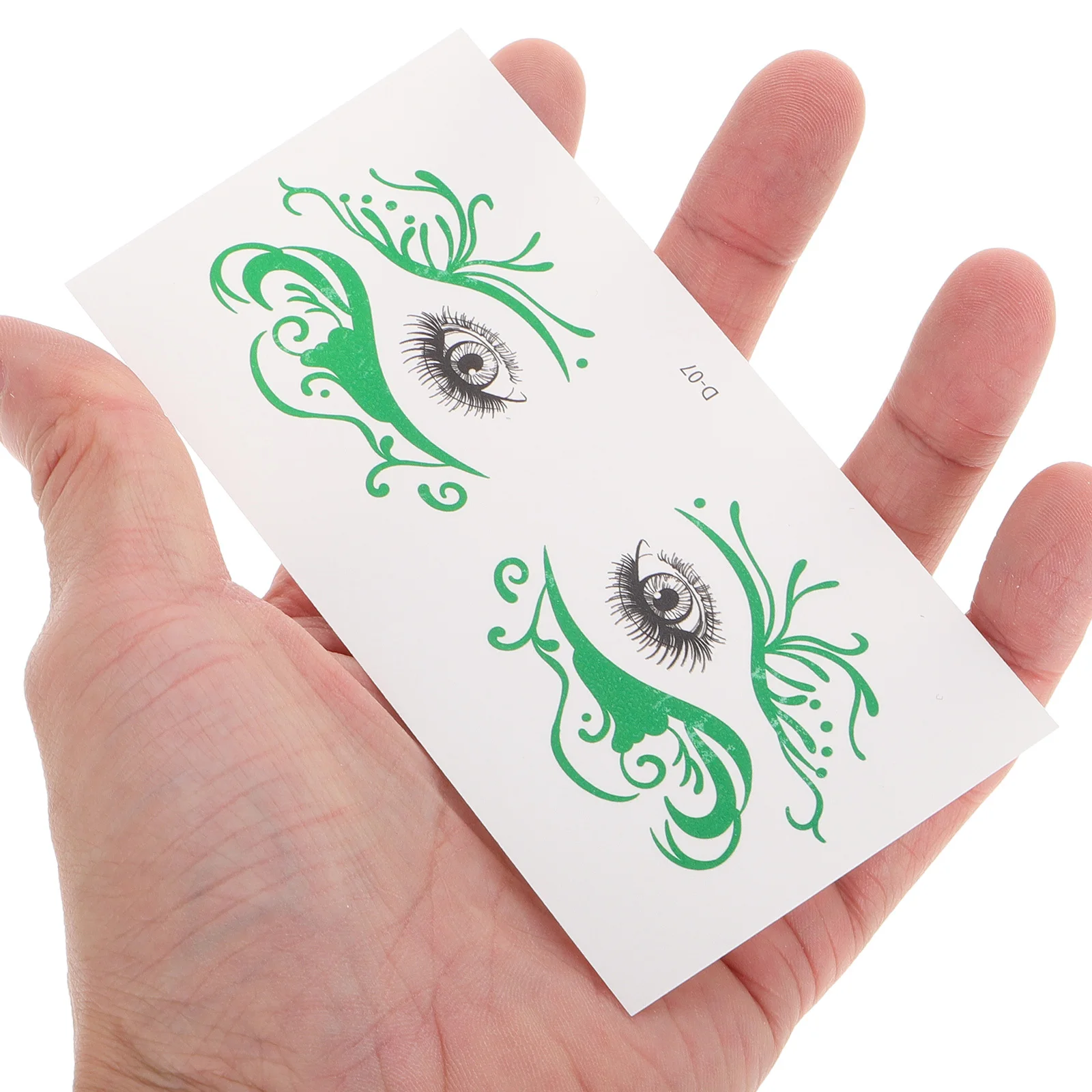 10 أوراق شارات للوجه للنساء وشم زاوية العين مقاوم للماء سهل الاستخدام وإزالة التصاميم النابضة بالحياة لمظهر مكياج حفلات المهرجانات #5