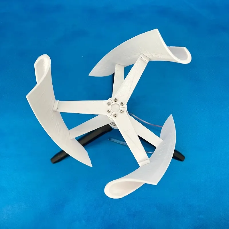 3D Printed PAL Material Micro Wind Turbine Vertical Axis Brushless DC Generator Wind and Wind Complementary