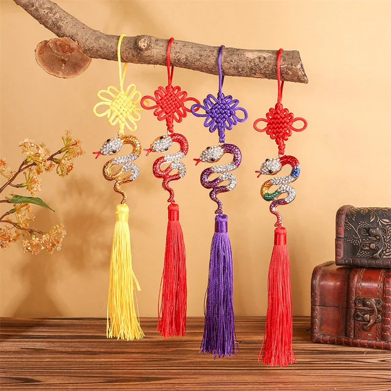 2025 Snake New Year Chinese Knot Tassel Pendant For The Year Of The Snake Chinese Spring Festival Decor For Home Car Pendant