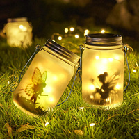Solar Lantern Fairy Lights Outdoor Mason Jar Light Hanging Standing Solar Lamp Garden Ornament Yard Lawn Patio Decor Lighting