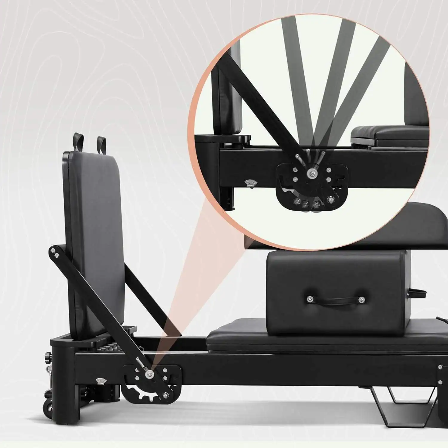 

Multifunctional Yoga Pilates Equipment Exercise Folding Black Aluminum Foldable Pilates Reformer