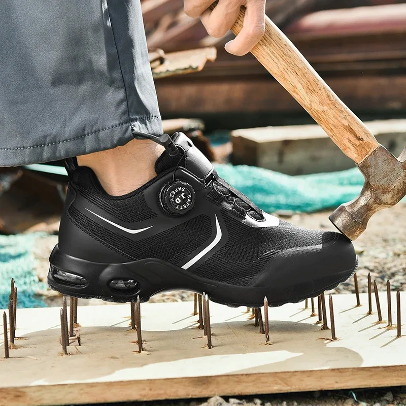 

New type of safety shoes for men‘s anti-crush anti-puncture work, fashionable men's sports shoes protective boots men sneakers