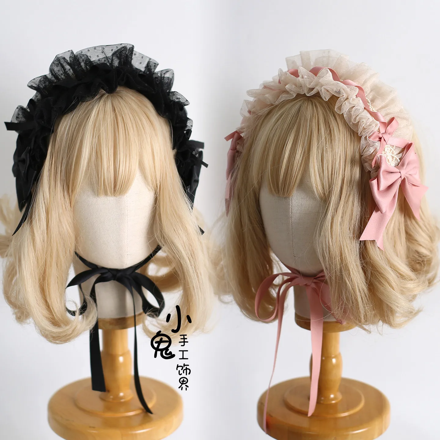 

Small Ribbon Lace Bow Silk Satin Ballet Headband Hair Accessories for Women Original Multi-color Lamp Shadow Lolita Headband