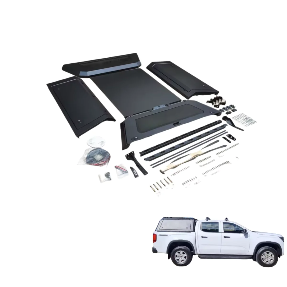 

STLFFor Amarok 2022 Single Cab Pickup Truck Canopy Camper Shell with Sliding Window Waterproof & Locking Steel Construction