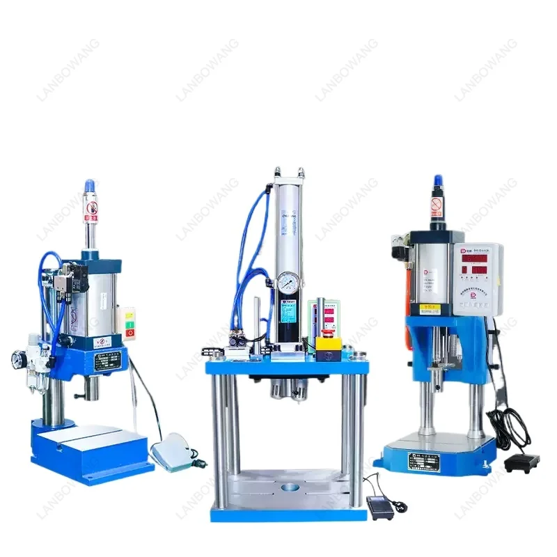 Single Column Pneumatic Puncher 200KG Adjustable Force Hand Press Machine 110V/220V Industrial Punching Equipment