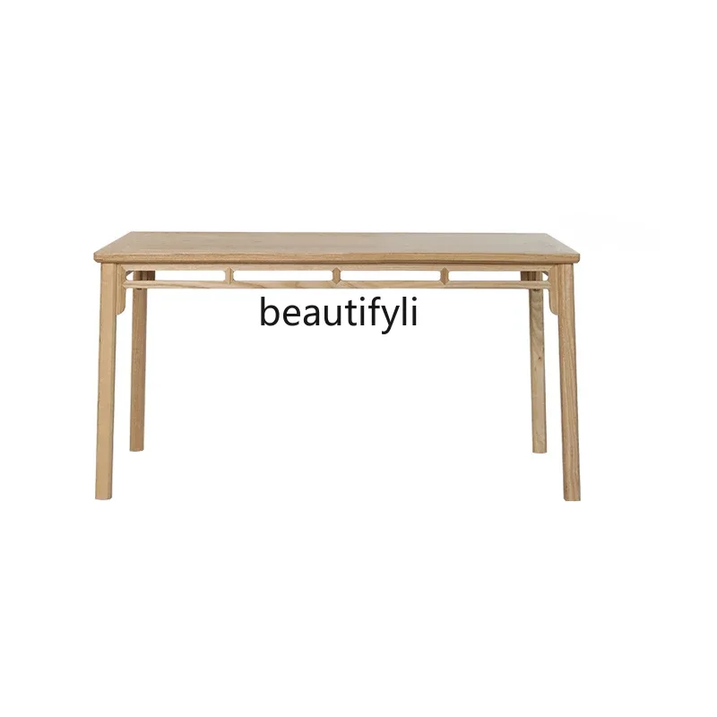 Neuer chinesischer Stil, schwarzer Walnuss-Holzschreibtisch, Massivholz-Teetisch, antike Studie, Kalligraphie-Tisch, Kalligraphie- und Maltisch G