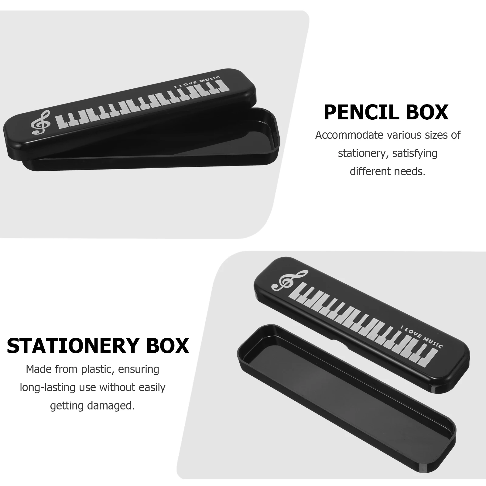 

Piano Keyboard Stationery Organizer Multi-Functional Storage Creative Musical Note Design Plastic Large Capacity