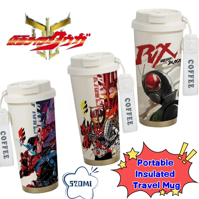 

New Masked Rider High Value Creative Personality Large Capacity Thermos Cartoon Straight Drink Portable Accompanied Coffee Cup