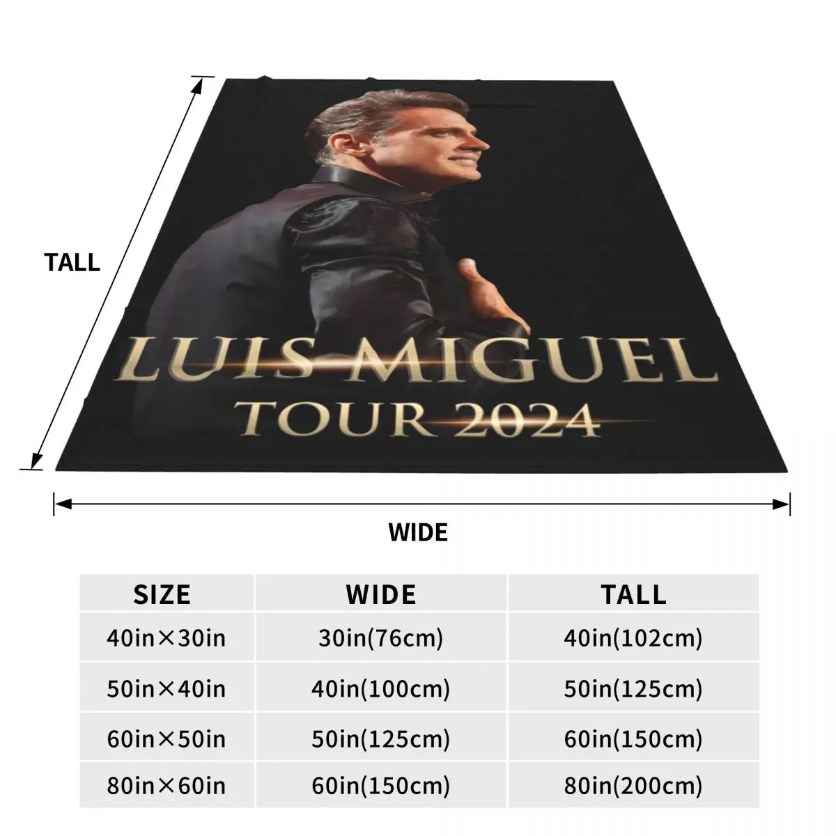 Luis Miguel Tour 2024 Throw Blanket Flannel Sofa Mucisian Hip Hop Throw Blanket Relax Soft for Car Bedspreads