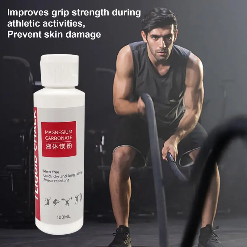 30/50/100ml Sports Liquid Chalk Magnesium Powder Fitness Weight Lifting Non-slip Cream Grip Weight Lifting Climbing Gym Sports