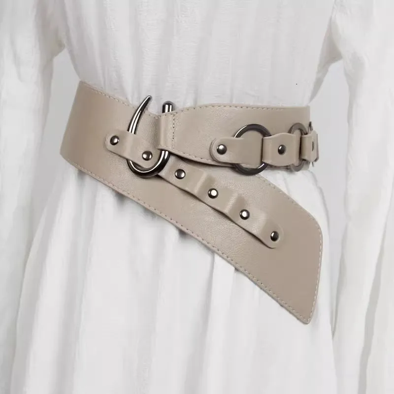 المرأة الأزياء بو الجلود مشد الإناث Cummerbund معطف حزام الخصر اللباس Decration حزام عريض J1558
