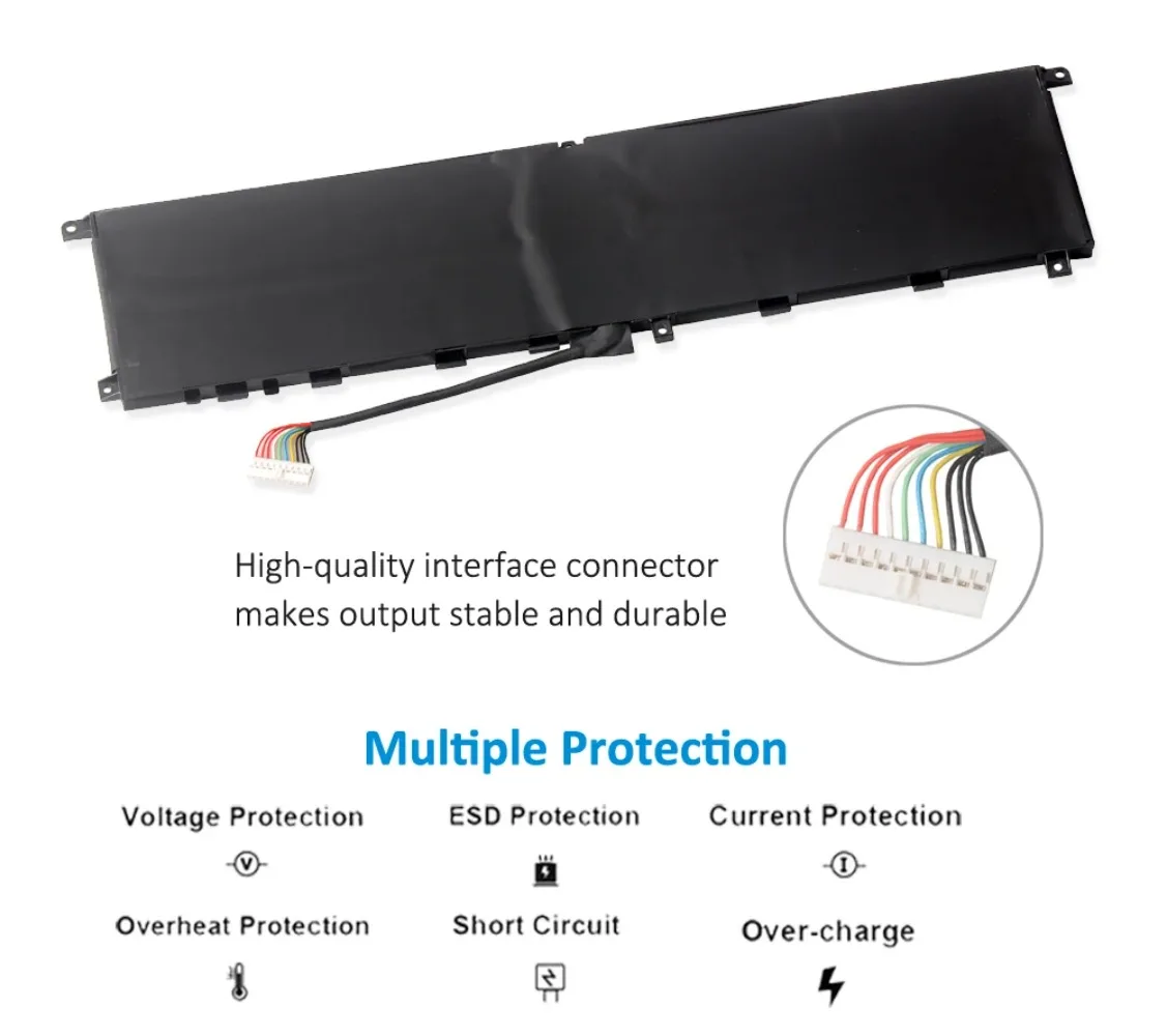 BTY-M6L Laptop Battery for MIS GS65 GS75 Stealth Thin PS63 P65 P75 8RF 8RE Creator 8RC 8SC 9SC 9SE MS-16Q3 MS-16Q2 Replacement