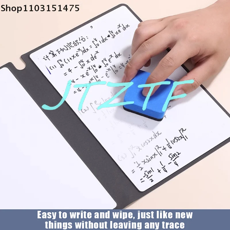 دفتر ملاحظات محمول مقاس A5 مع قلم وممحاة ولوحة مذكرة جلدية - مخطط أسبوعي قابل لإعادة الاستخدام للمكتب #2