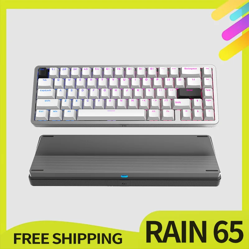 

Ipi Rain65 Magnetic Switch Mechanical Keyboard Aluminium Alloy Three Mode 8000hz Return Rate Gaming Keyboard Custom Gamer Gifts