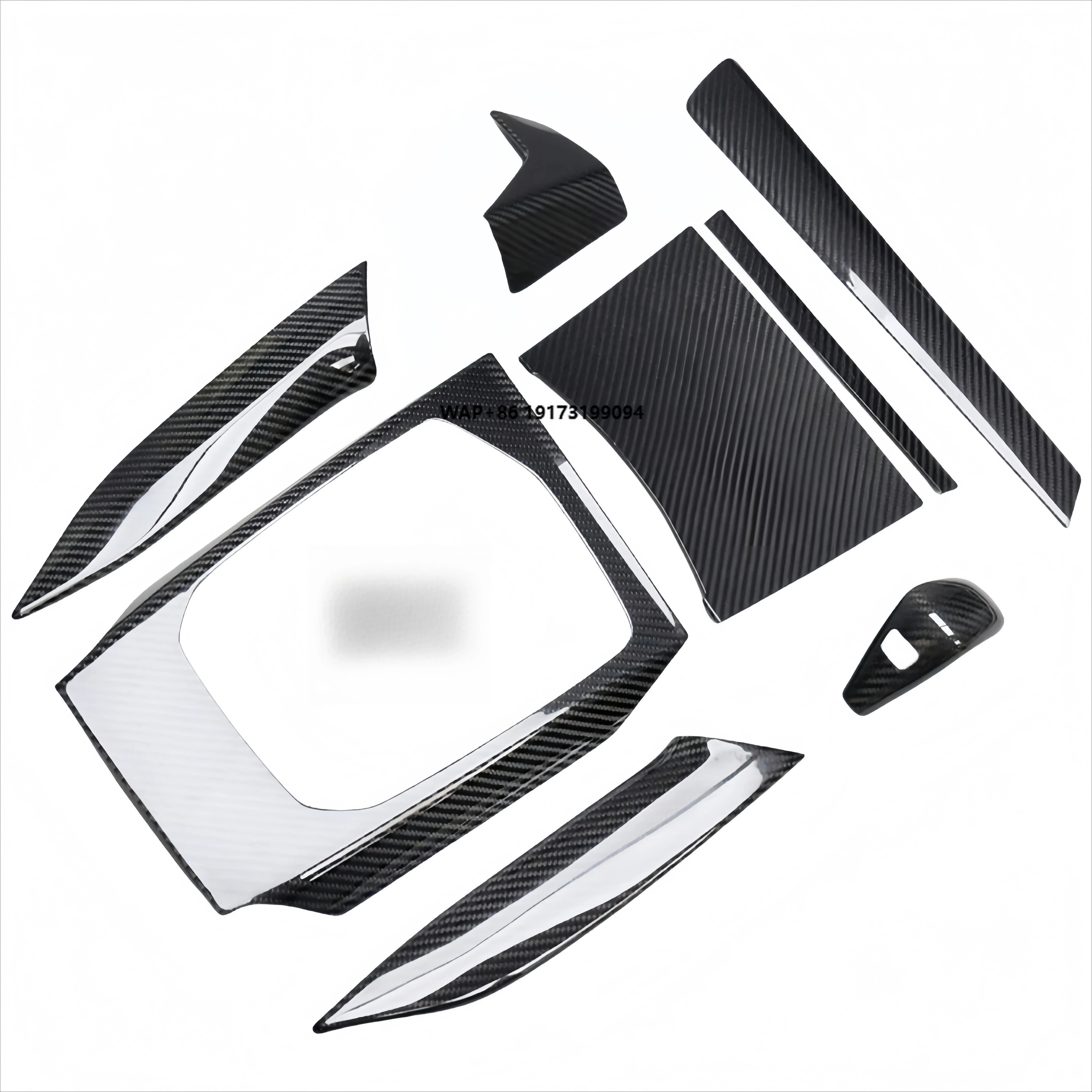 

For-BMW 4 Series M4 Real Carbon Fiber Dashboard Panel Cover Trim Center Console Air Outlet Cover Decoration Interior Kit