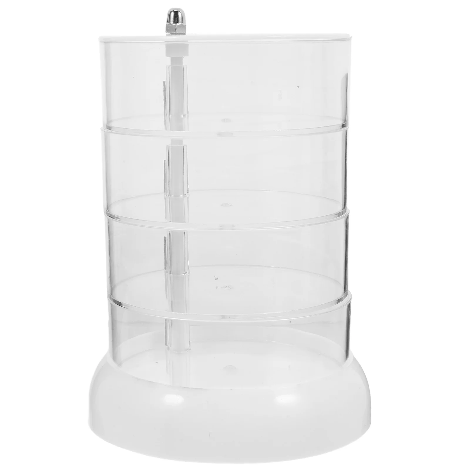 

Clear Rotating Organizer Multi-Tier Storage Box Desk Organizer Transparent Acrylic Material Sturdy Construction Mini Figure