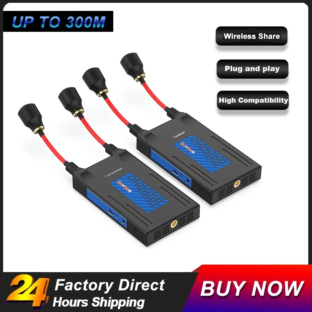 300m Wireless HDMI Extender 200M Video Transmitter and Receiver Display Adapter for Camera Live PS4 DVD Laptop PC To TV Monitor