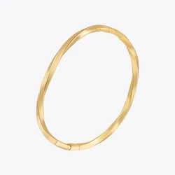 ENFASHION Pulseras Geometry Lines Press Bracelet For Women Plated Gold Bangle Fashion Cute Elegant Jewelry Graduation Gift232362