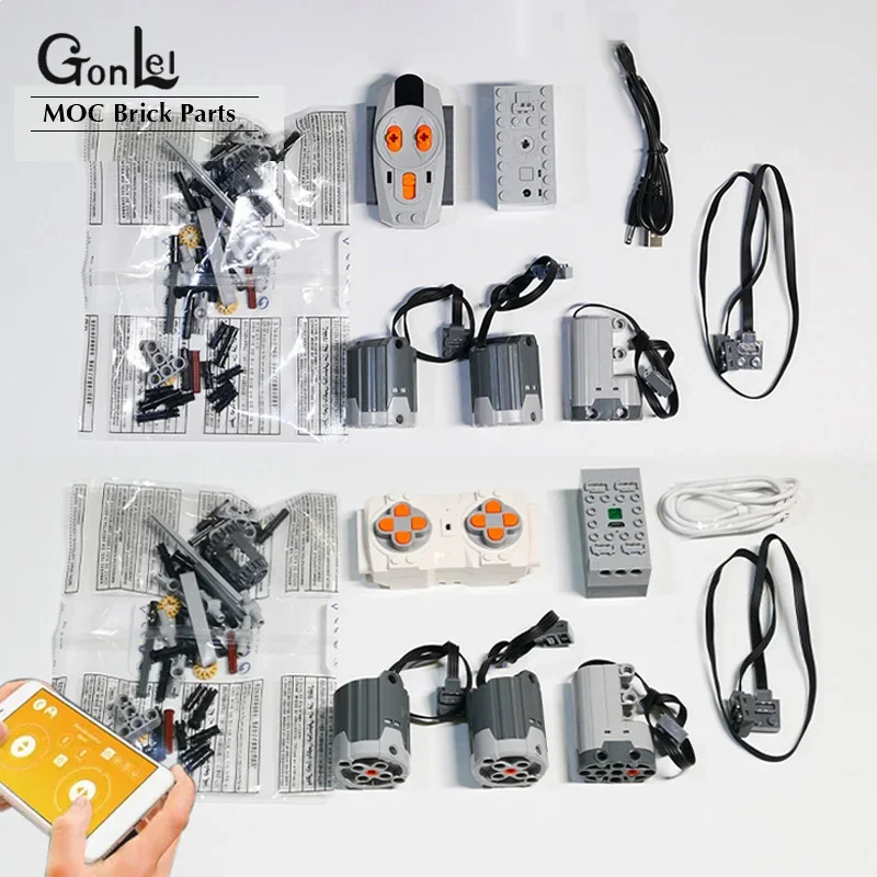 NEW MOC Stand App Control RC Motors Set MOD Building Blocks Kit for 42115 Sian FKP 37 Bricks Car Model (Only Upgrde Power Parts)