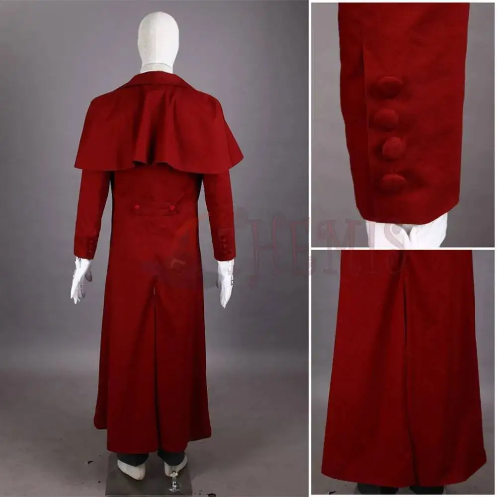 New Vampireng Hunter Cosplay Hellsing Alucardes Cosplay Costumes Coat Hat Wig To Choose For Game Party Halloween Custom Made - view 4