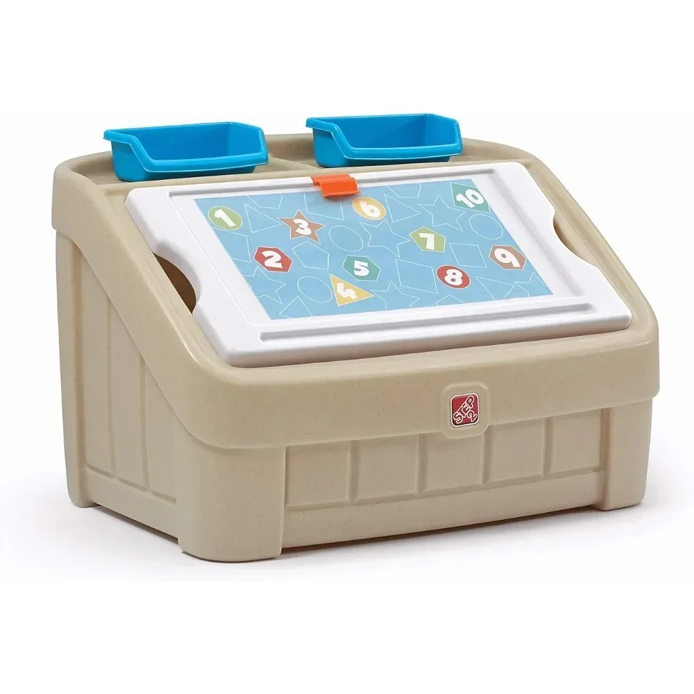 For 2-in-1 Toy Box and Easel Lid for Kids, Playroom Storage