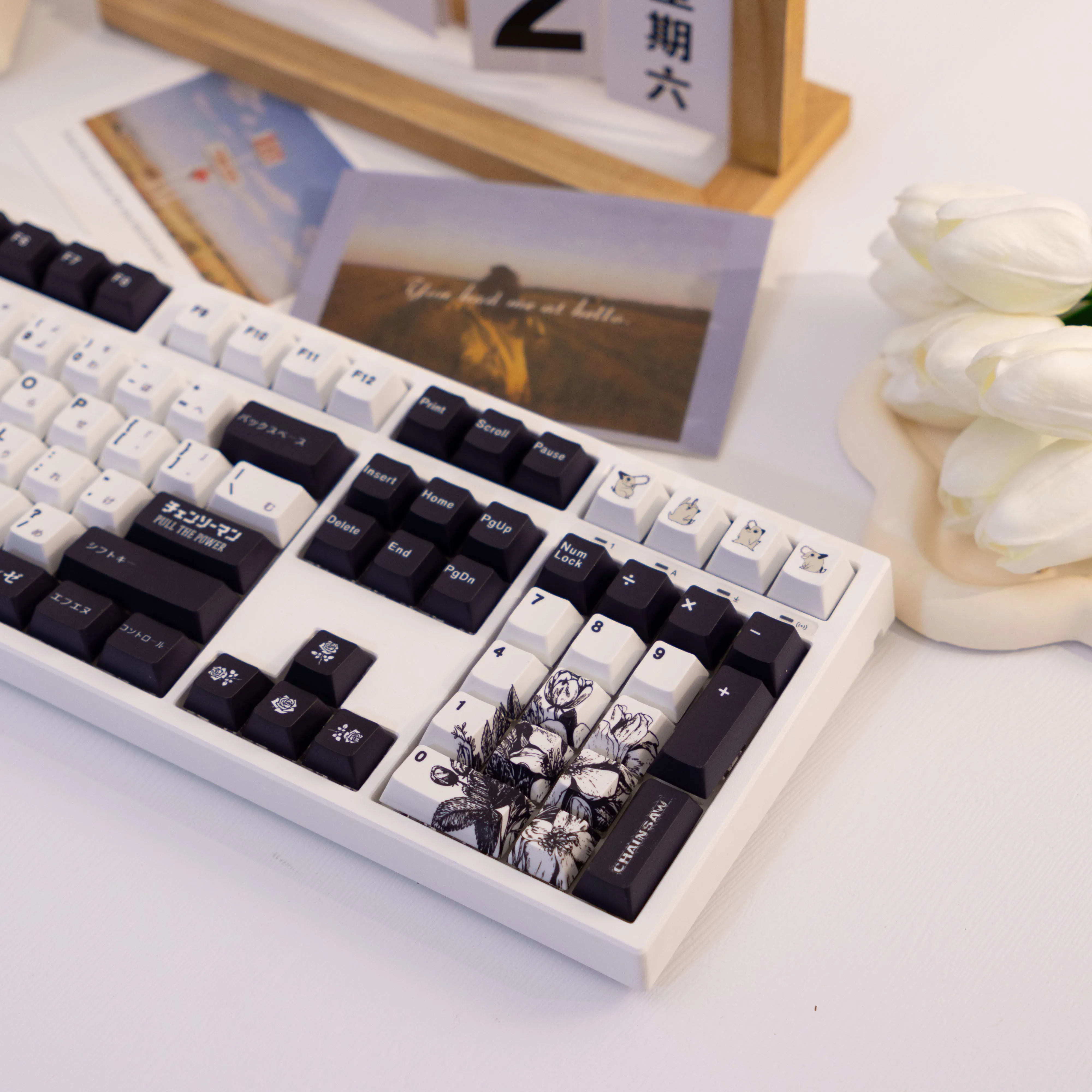 138-key RoseLeisai Keycap  PBT Dye Sublimation Cherry Contour Compatible with MX for  Keyboard Fit 61/64/68/87/96/104/108