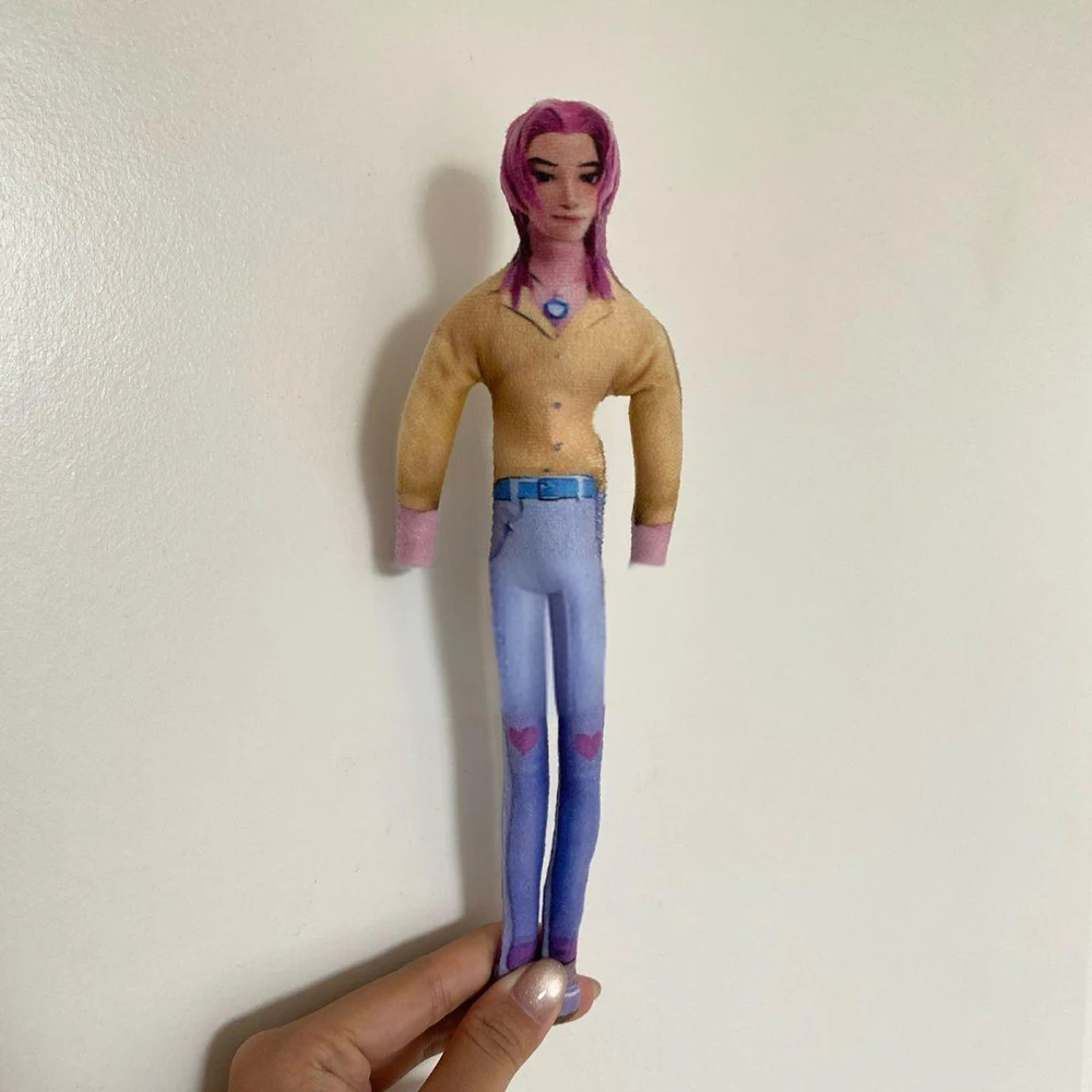 Movie Kpop Demon Hunters Saja Boys Cosplay Doll Abstract Joint Twistable Figure Plush Stuffed Cotton Dolls Room Decoration