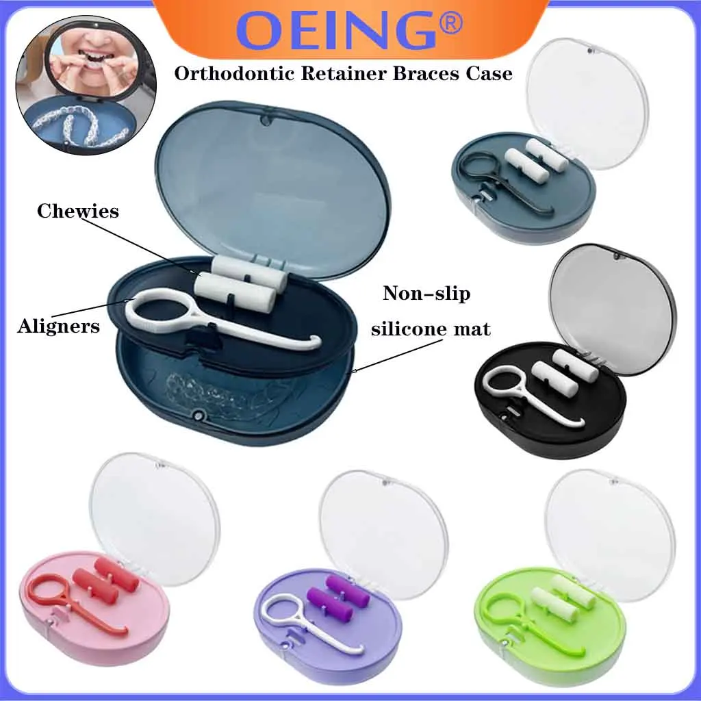 

2 layers With Mirror Portable Cleaning Tooth Fake Teeth Cover Holder Orthodontic Retainer Braces Case Mouth Guard Denture Box