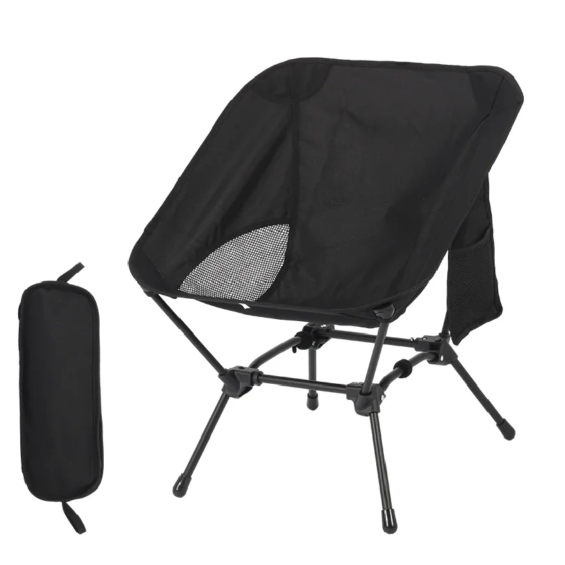 

Square Structure Beach Fishing Stool, Convenient Four-Corner Camping Folding Chair, Lightweight Iron Tube Moon Chair