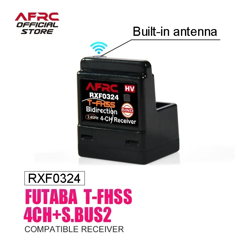 AFRC RXF0324 2.4GHz 4CH RC Cars Receiver For FUTABA T-FHSS S.BUS2 Remote Control System 10PX 7PXR 7PX 7XC 4PM 4PV 4PLS 4GRS 3PV