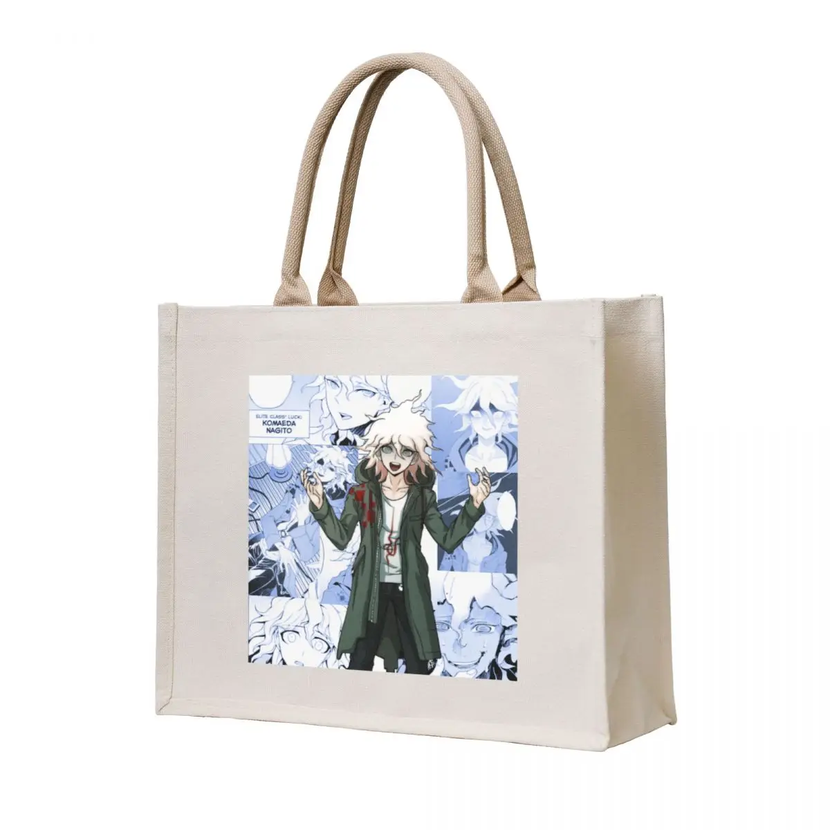 

Nagito Komaeda Manga Collage Tote Bag canvas tote cute tote bag shopper bag women canvas Candy bags