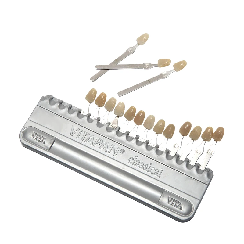 Dental Shade Guide Material Vita 16 Colors Tooth Model Colorimetric Plate Tooth Shape Design for Tooth Whitening Products