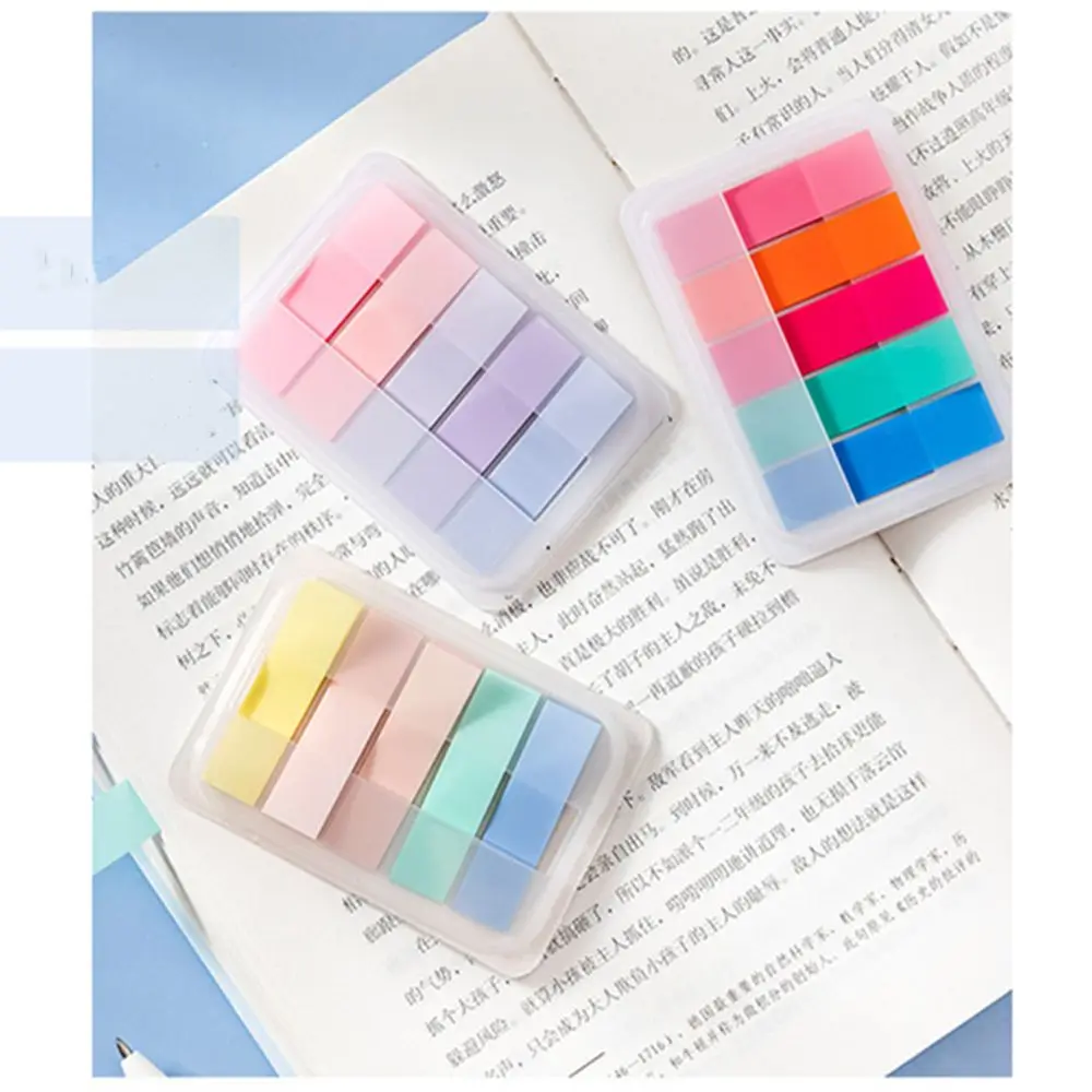 125 แผ่น Morandi สีบุ๊คมาร์คป้ายอุปกรณ์สํานักงาน Tab Strip Index Flags Sticky Notes MeMO Pad Paster สติกเกอร์