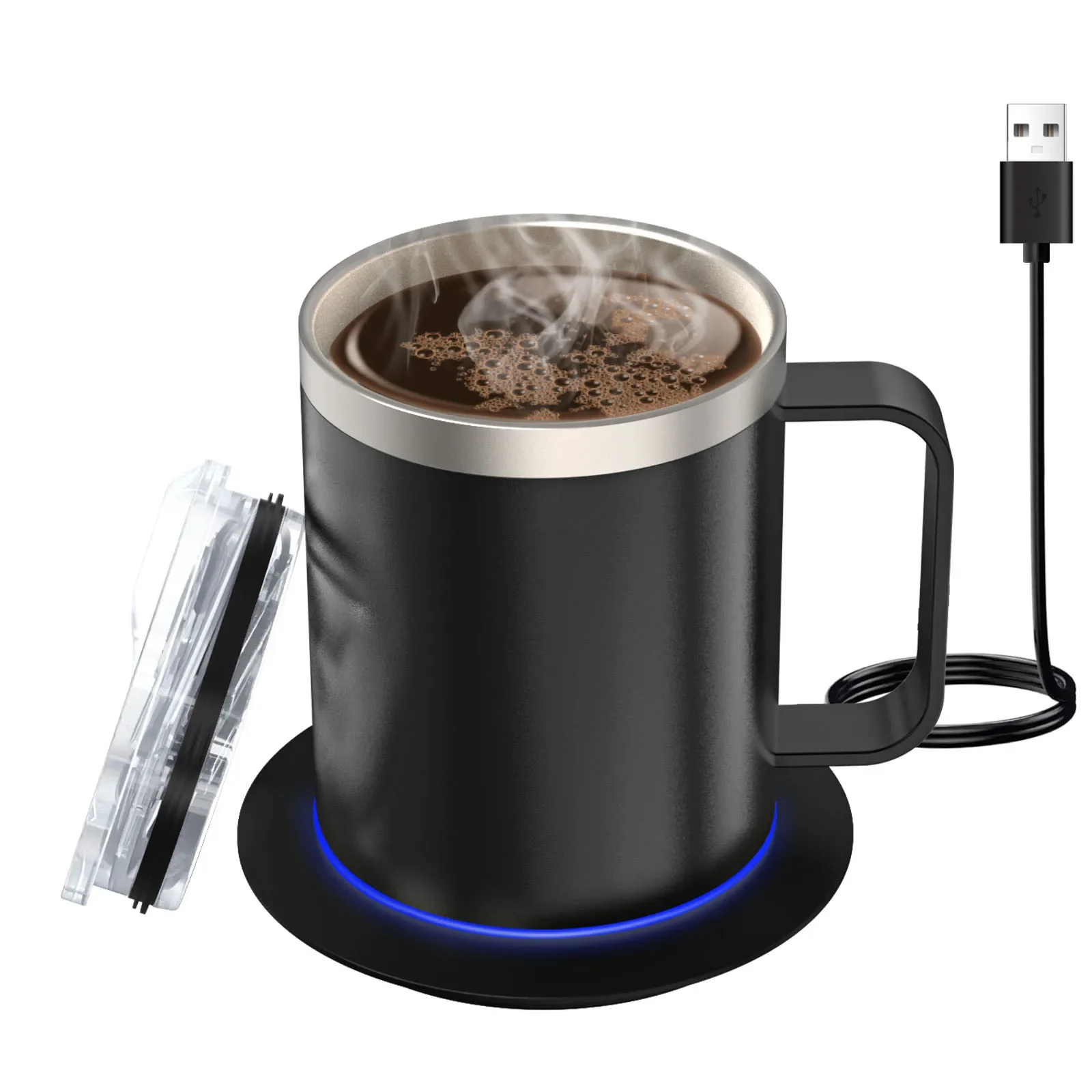 Double-layer 304 Stainless Steel Vacuum Flask, 55°C Constant Temperature Travel Mug, Business Gift, Office Coffee Cup